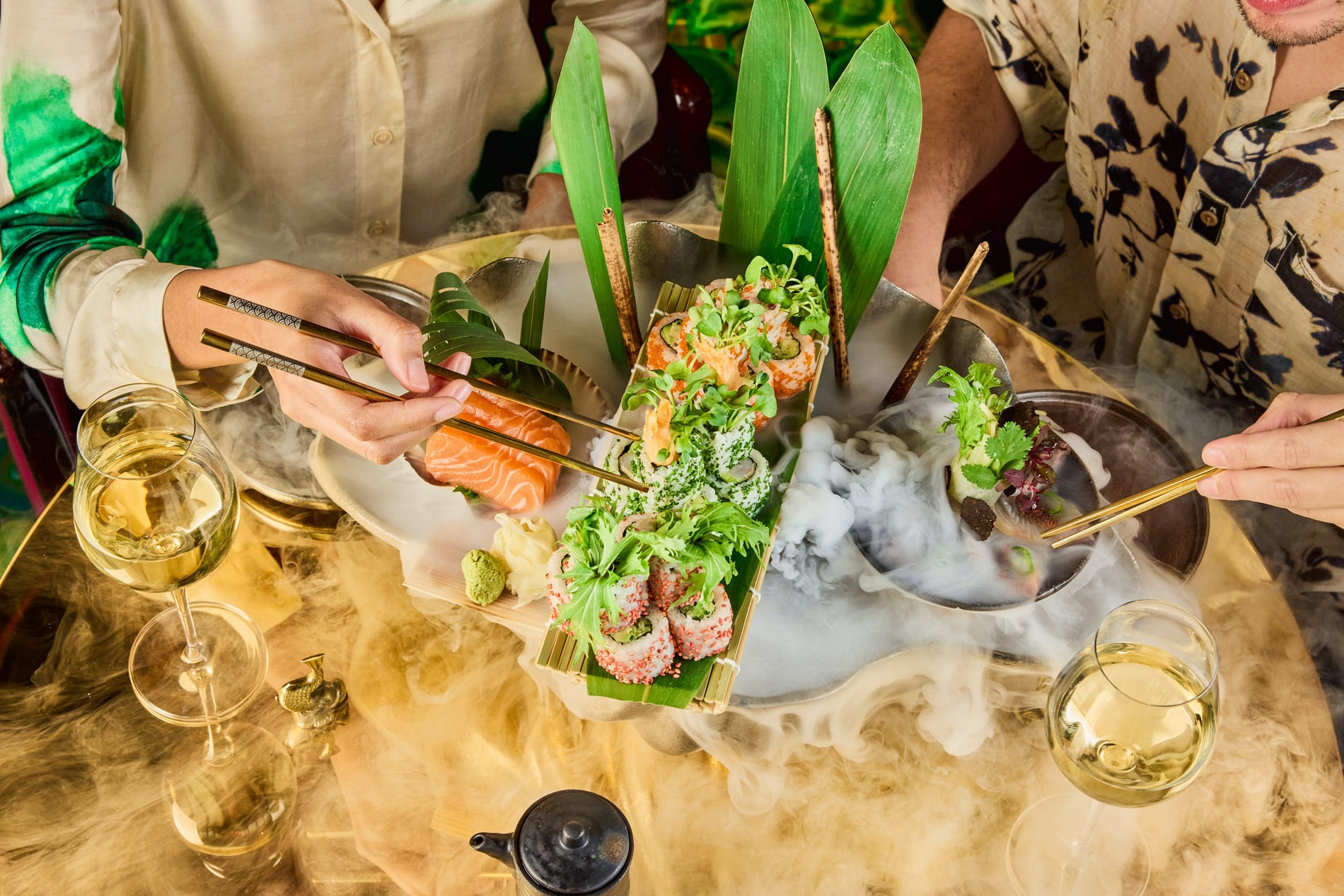 Sushi and sashimi plate at The Ivy Asia St Paul's.