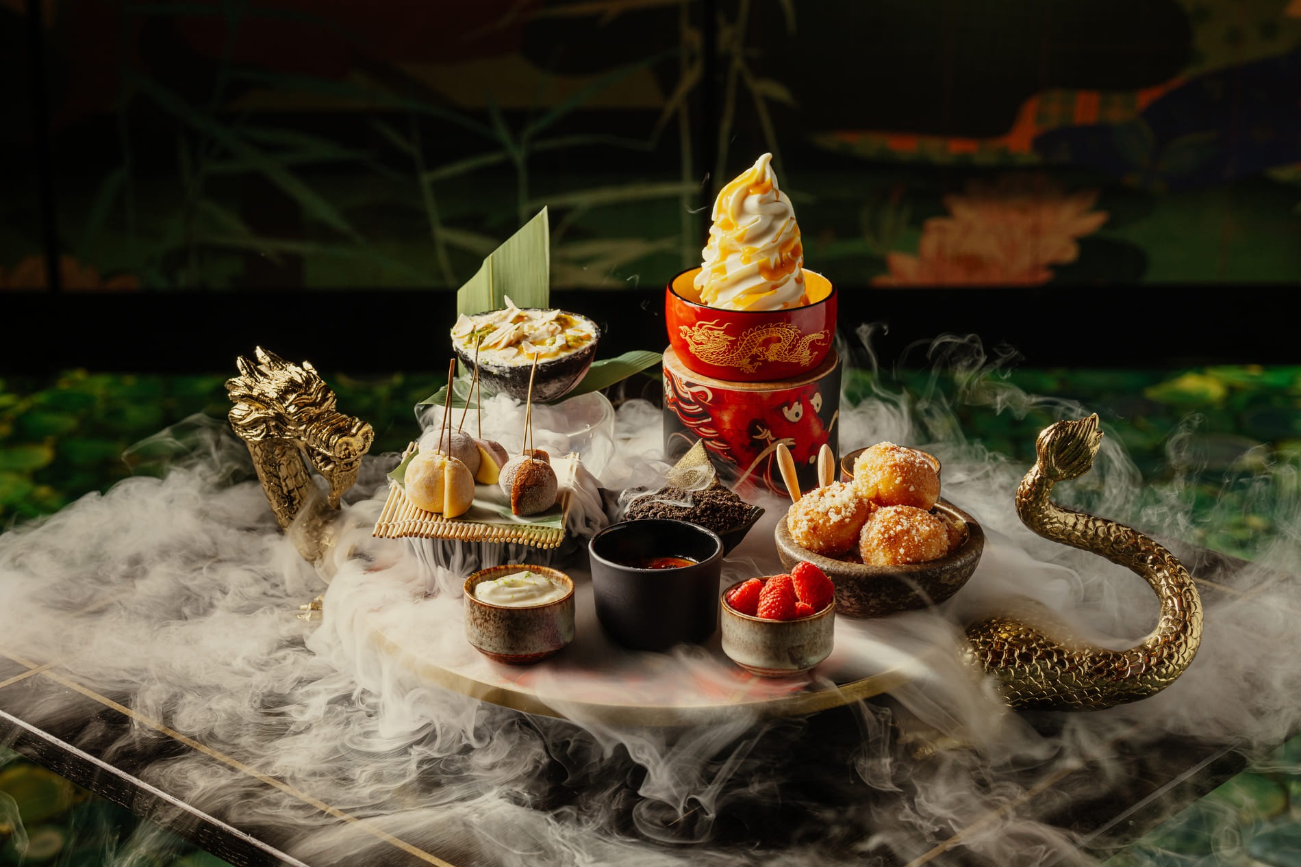 Golden Dragon - a selection of desserts to share.