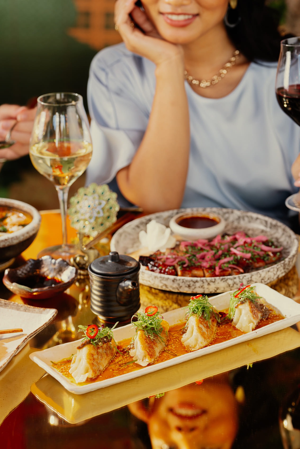 Asian-inspired dishes at The Ivy Asia restaurant.