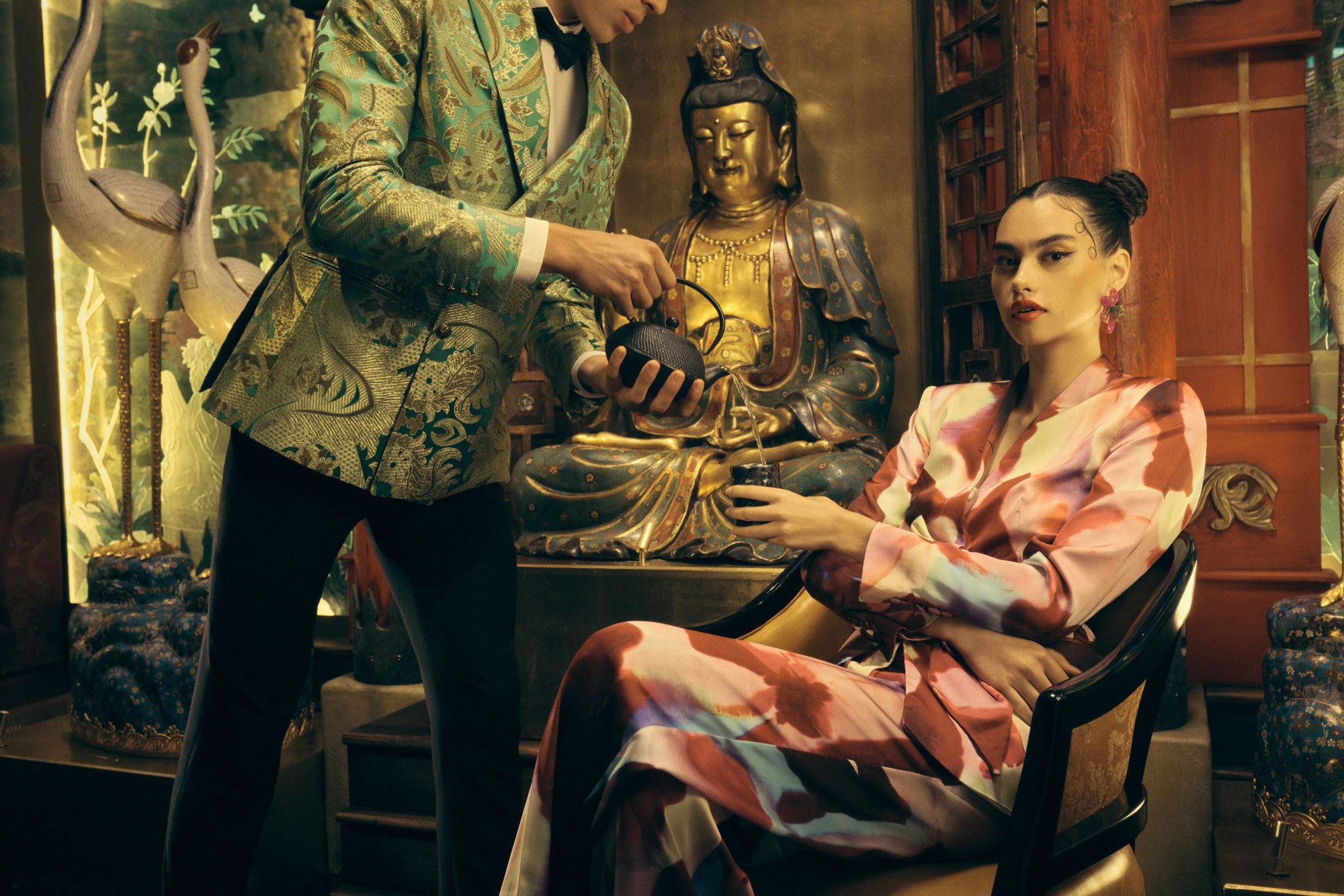 guest enjoying tea at the ivy asia