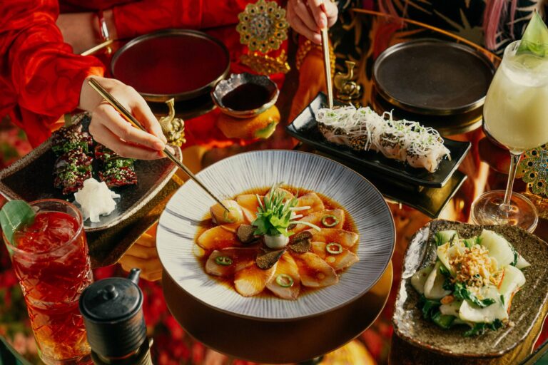 Sharing plates at The Ivy Asia.