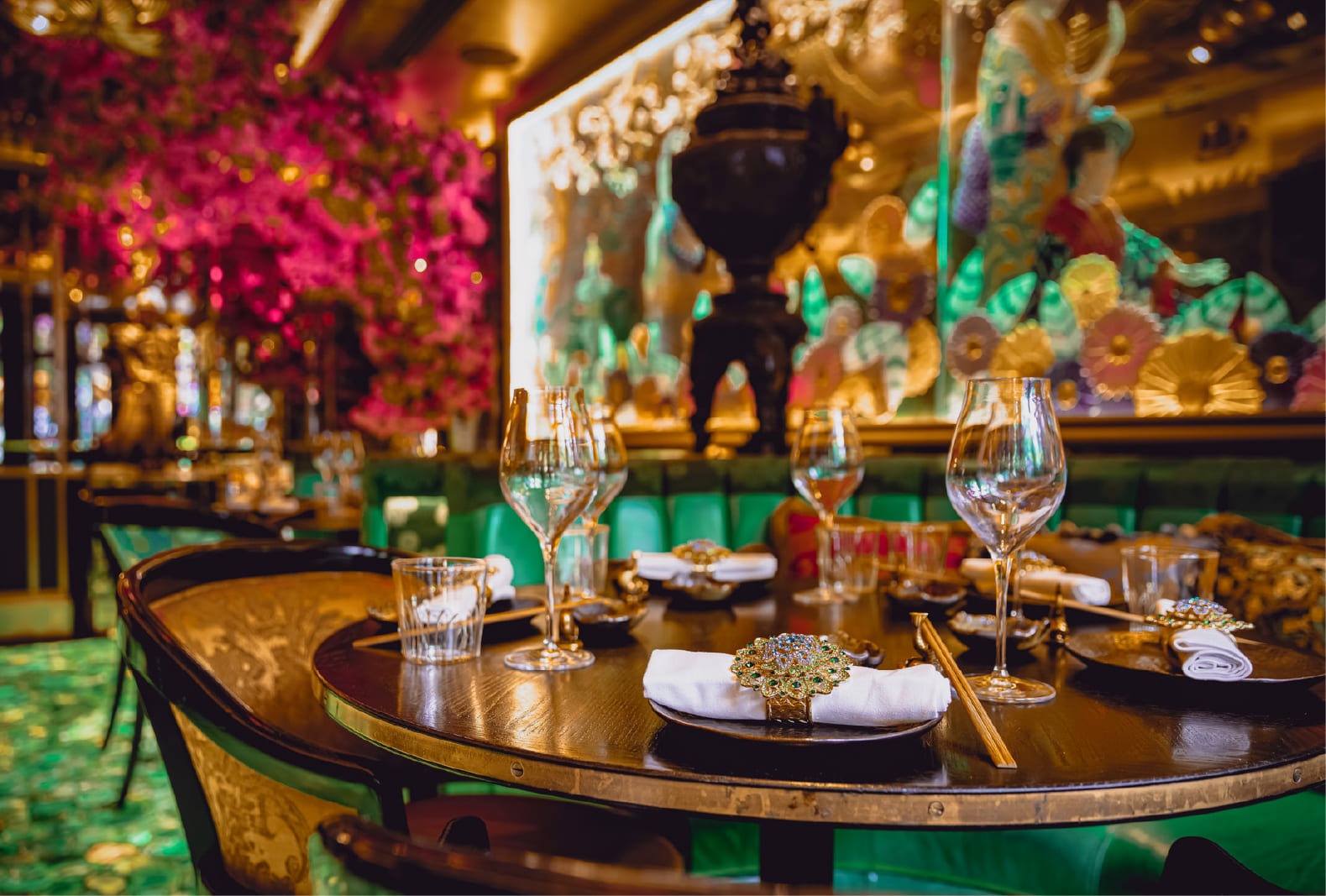 The Ivy Asia Chelsea interiors.