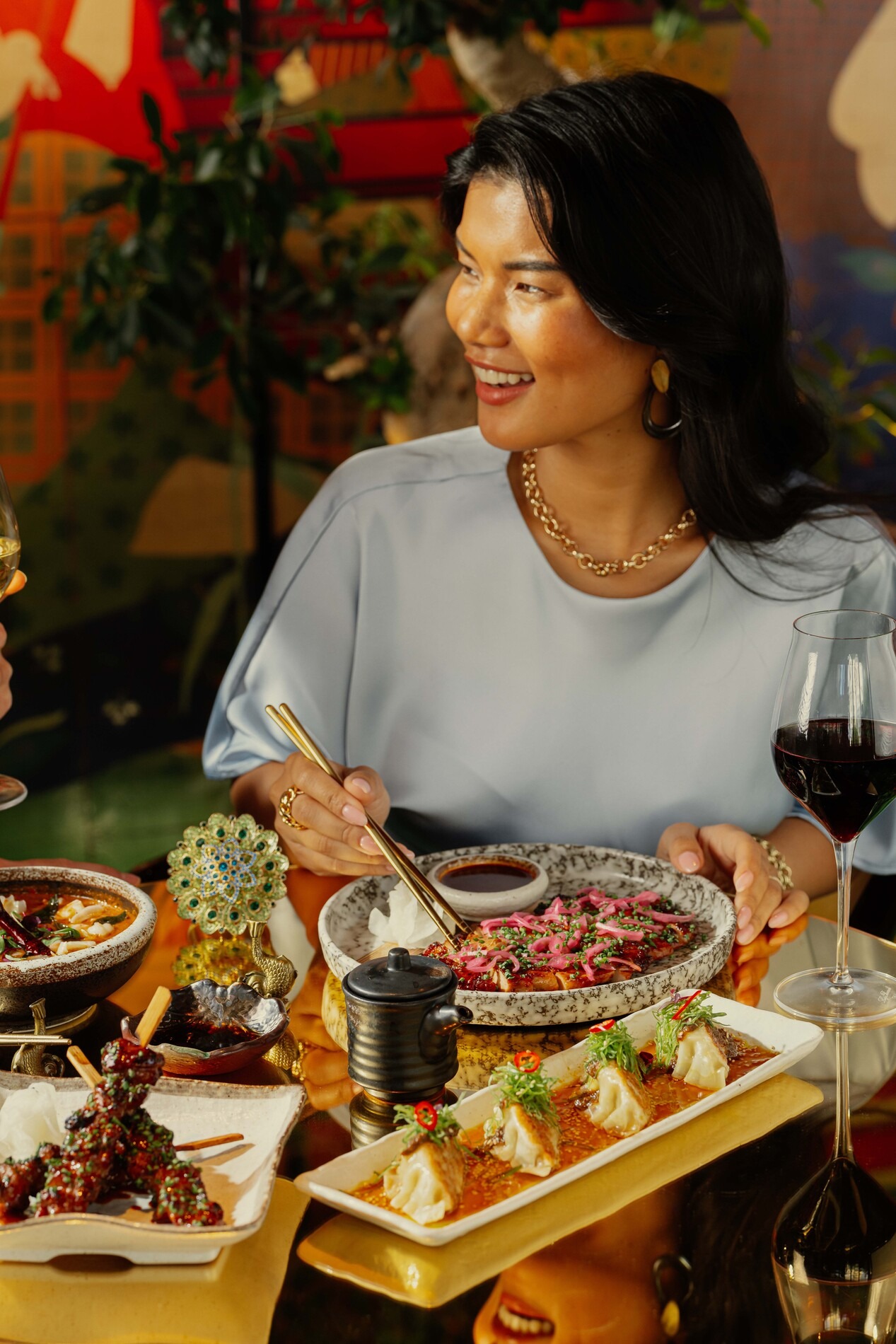 Dining at The Ivy Asia Chelsea.