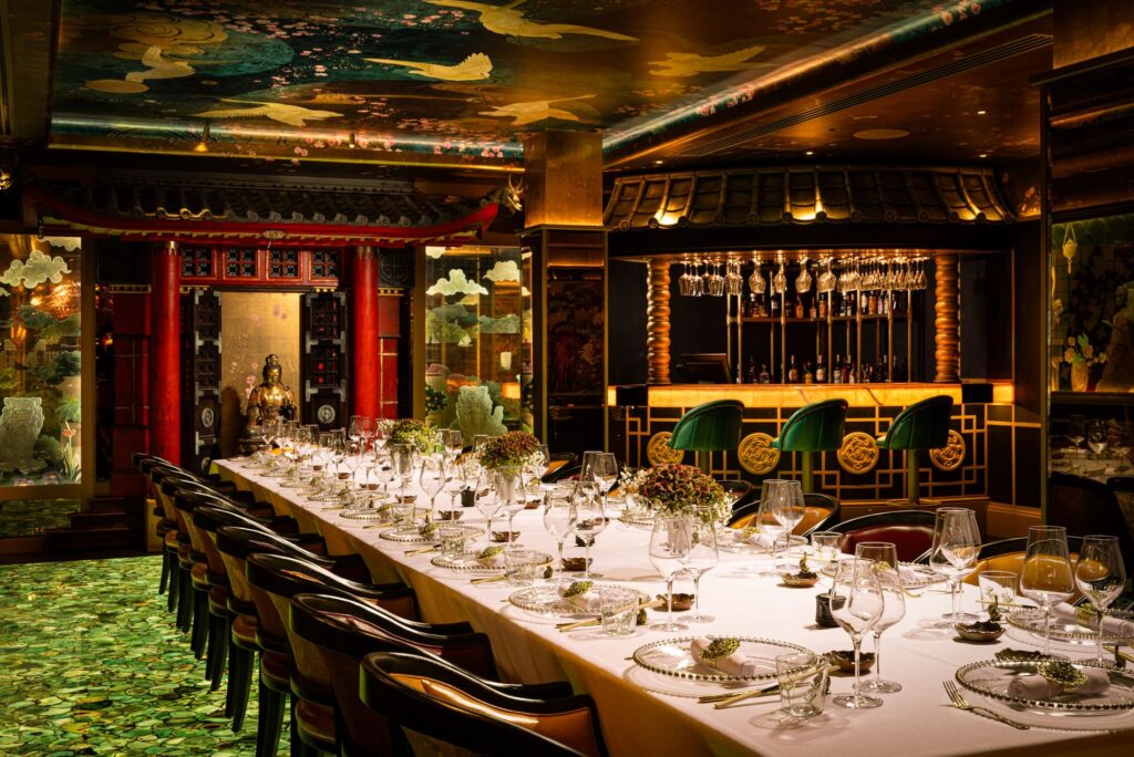 Interior of the Midori Room at The Ivy Asia Dublin.