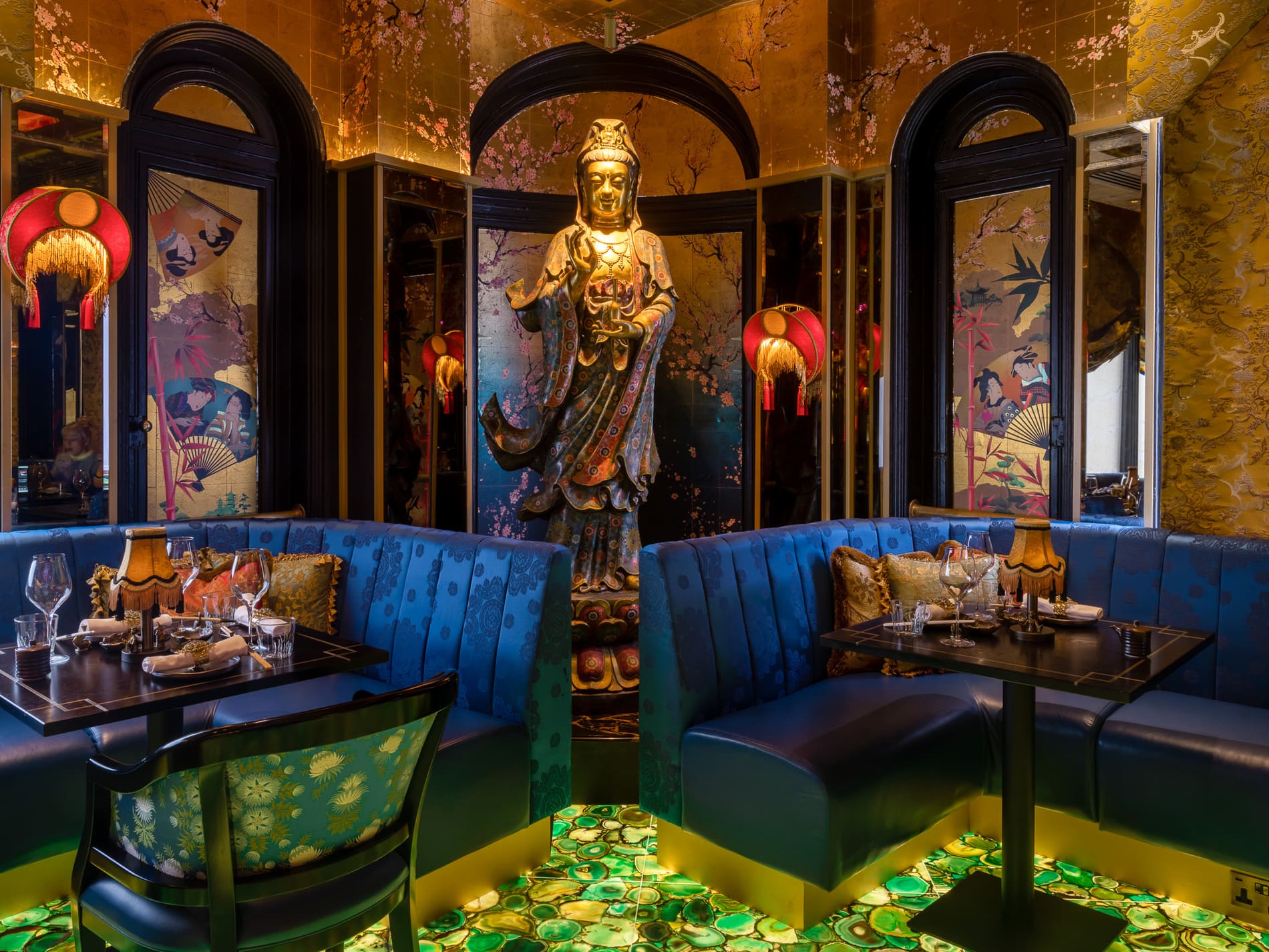 The Ivy Asia Leeds restaurant interior.