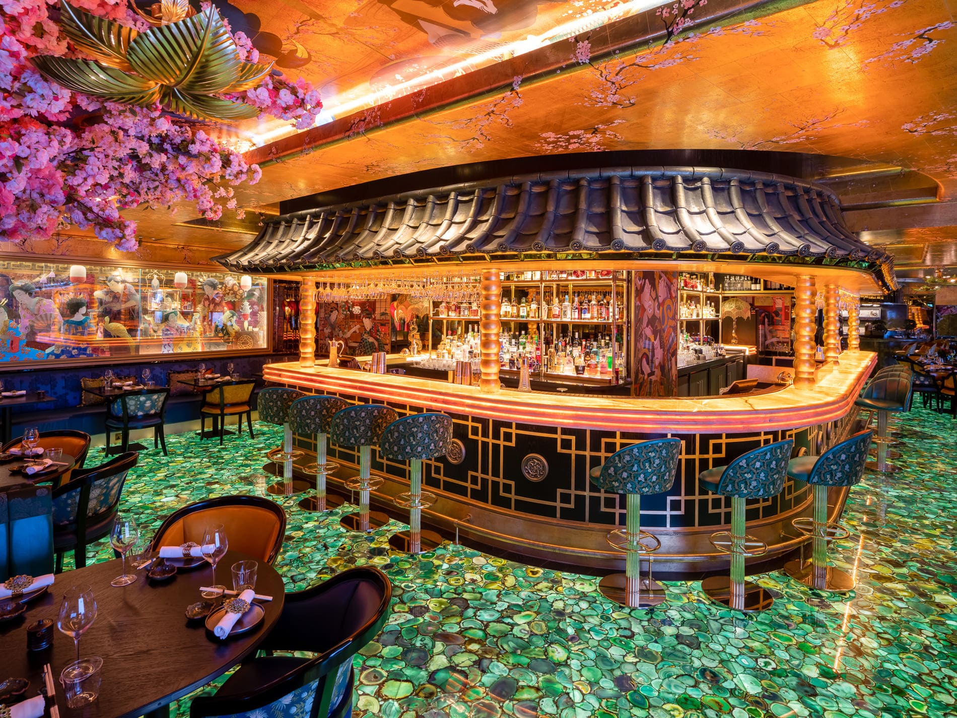 The Ivy Asia Leeds restaurant interior.