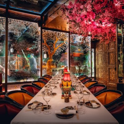 Private dining room in Mayfair.