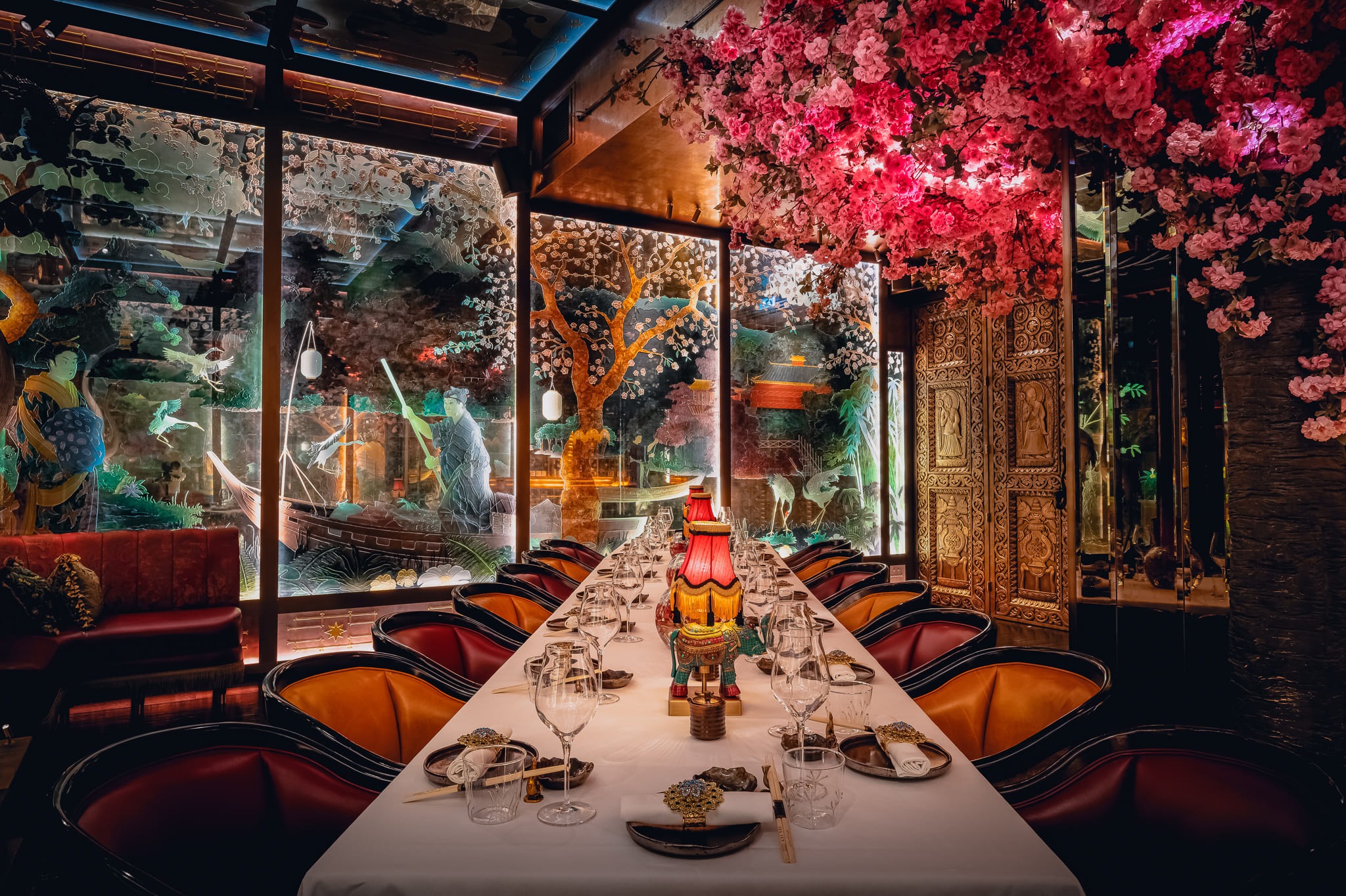 Private dining room in Mayfair.