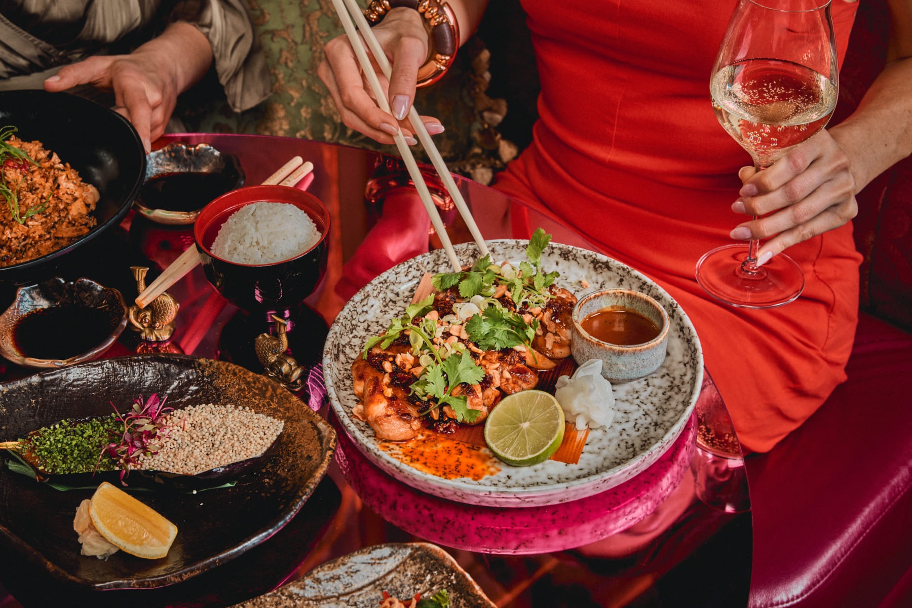 Group dining at The Ivy Asia.