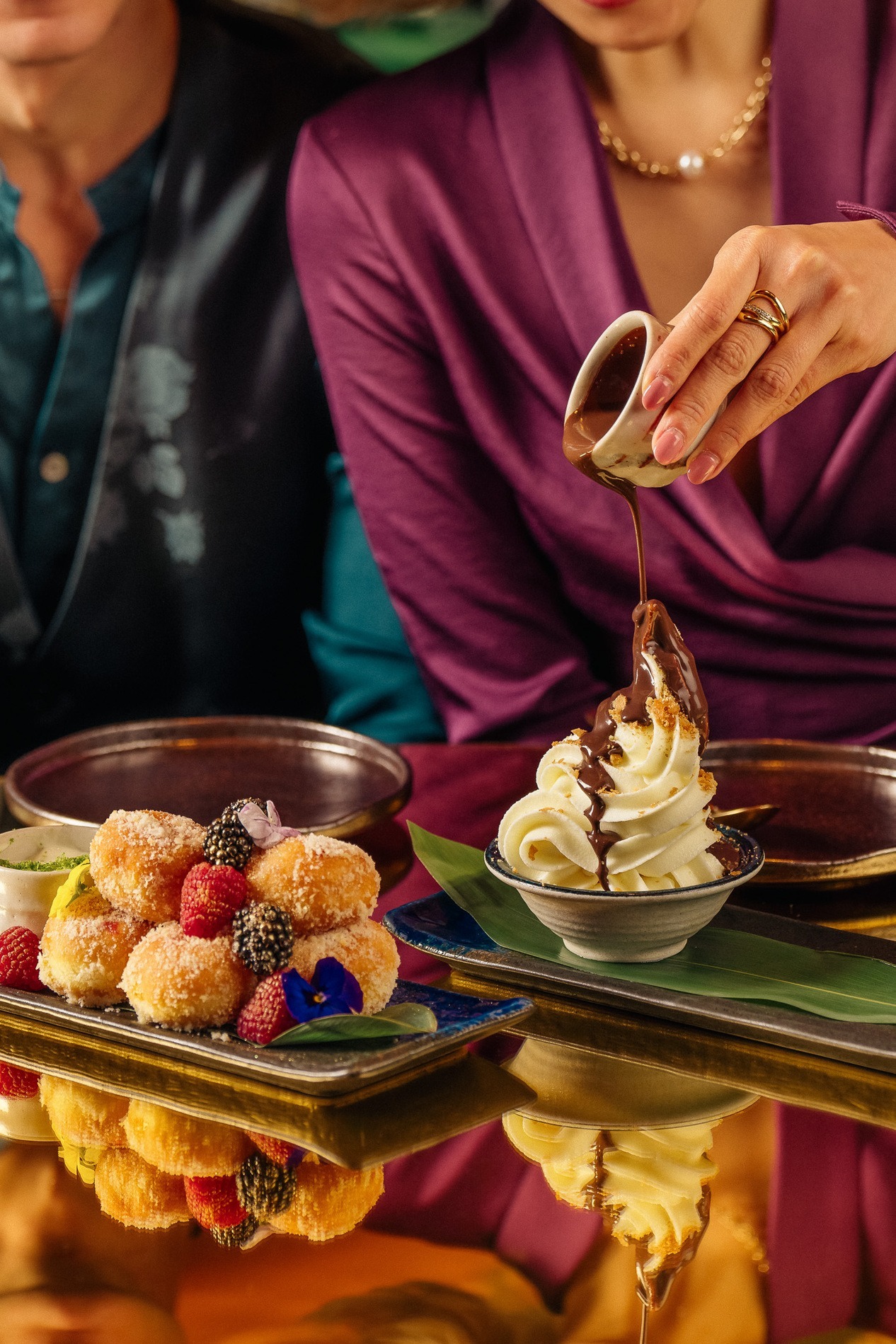 Desserts at The Ivy Asia Brighton.