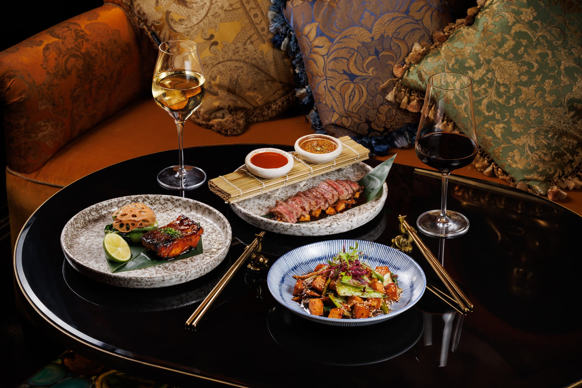 Sharing platters at The Ivy Asia.