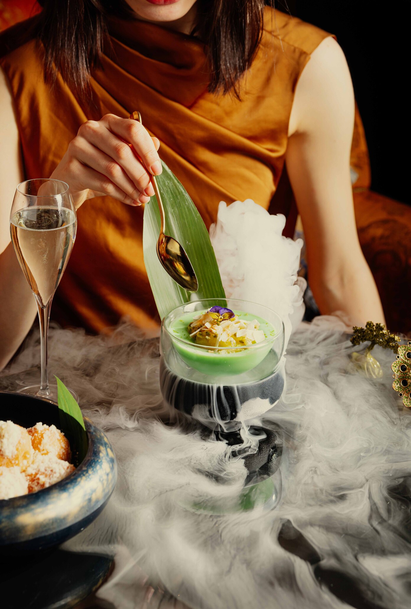 dramatic desserts available at The Ivy Asia