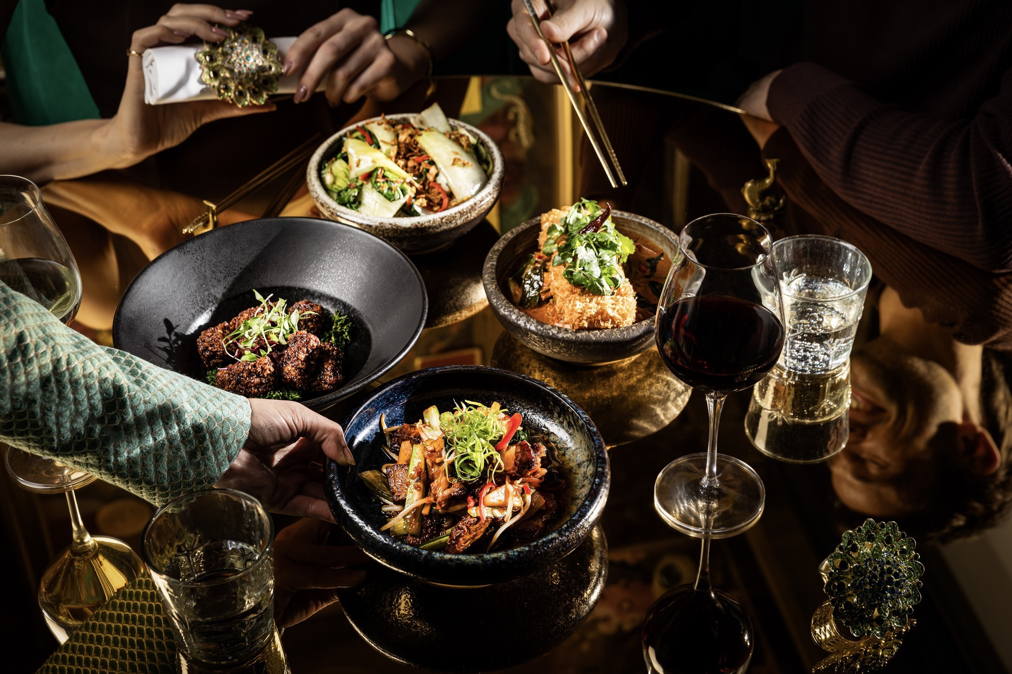 guests enjoying set menu